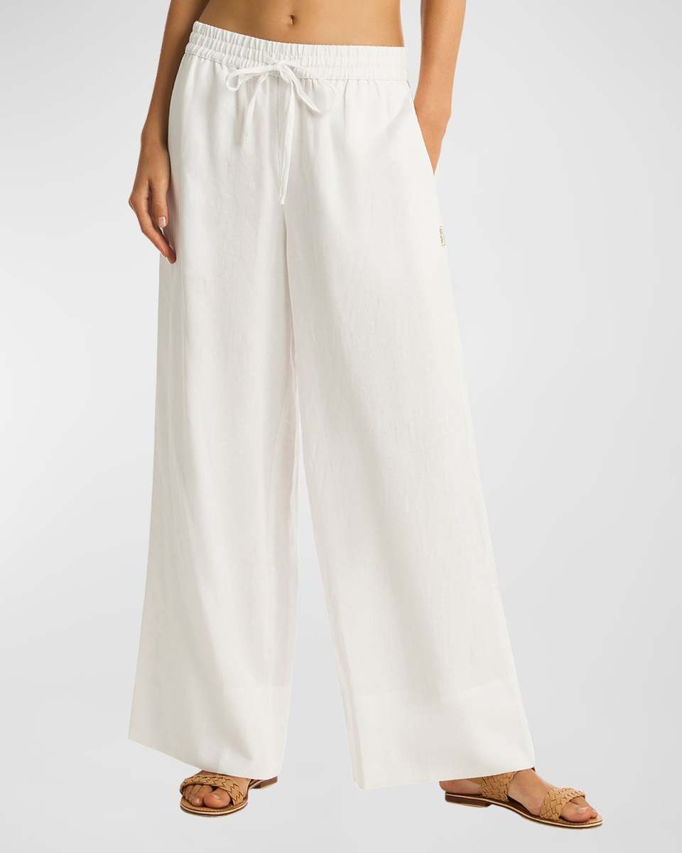 Tidal Linen Palazzo Pants
